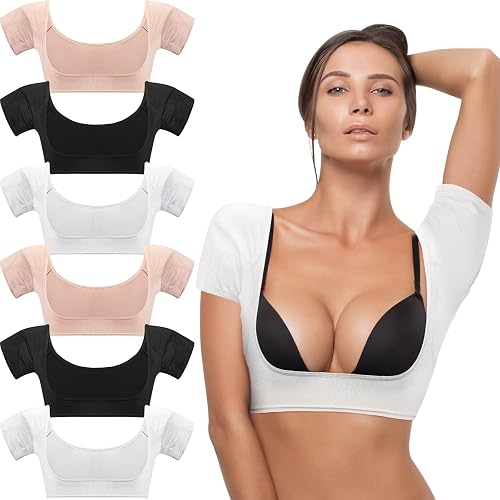 Handepo 6 Pcs Underarm Sweat Vest Breathable