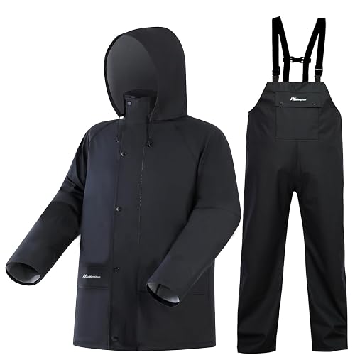 HANMENGXUAN Rain Suit Waterproof Jacket and Trouser