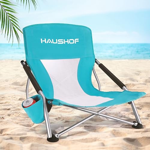 HAUSHOF Low Beach Chair Camp Chairs