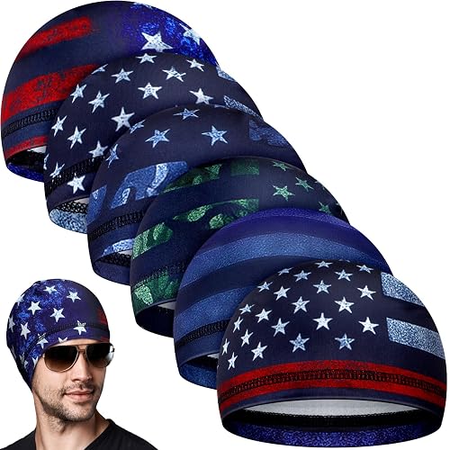 Haysandy 6 Pcs Cooling Skull Cap Motorcycle