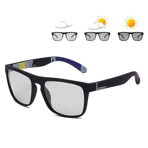 HCYCFY Photochromic Polarized Driving Sunglasses Men Square