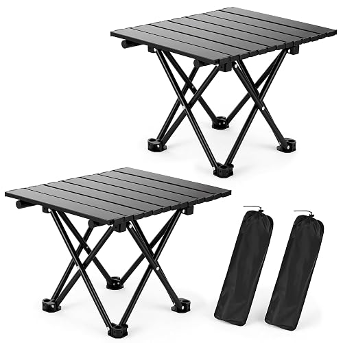 hediya 2 Pack Portable Camping Table Foldable