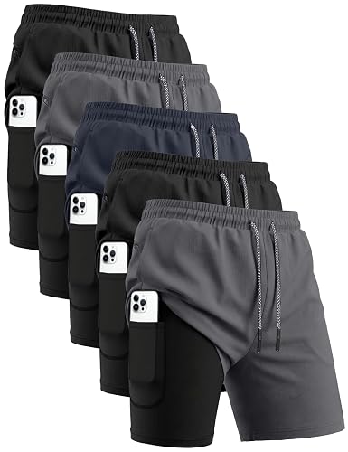 HOPLYNN 5 Pack Mens 2 in 1
