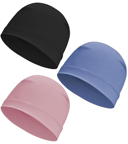 Hovyjumz 3 Pieces Cotton Skull Caps for