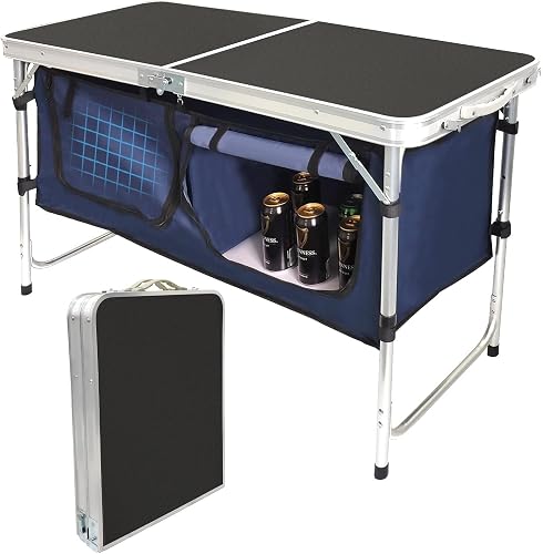 HYMnature Table with Storage Compartment Aluminum