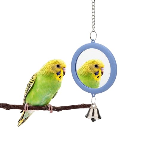Hypeety Pet Bird Mirror with Bell Interactive