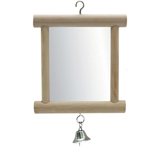Hypeety Pet Bird Mirror with Bell Interactive