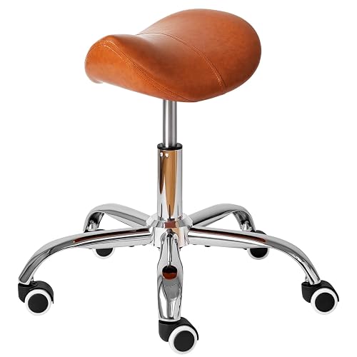 IBUYKE Leather Saddle Stool