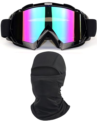 immoono Dirt Bike Motorcycle Goggles with Balaclava