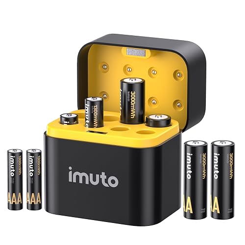 imuto 1. 4AA 4AAA Lithium Rechargeable Batteries