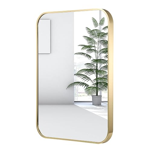 JENBELY 24x36 Inch Gold Bathroom Mirror