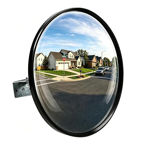 JFIYETH 12" Convex Safety Mirror– 180° Adjustable