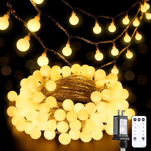 JMEXSUSS 100 LED Globe String Lights Indoor