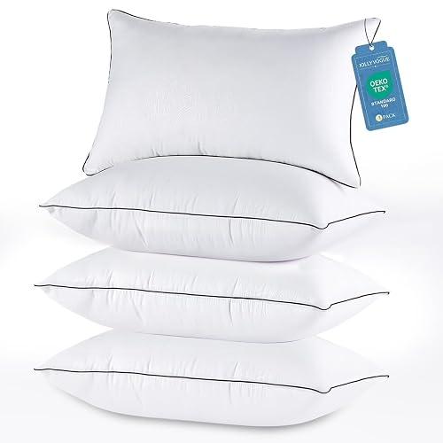 JOLLYVOGUE Pillows Queen Size Set of 4