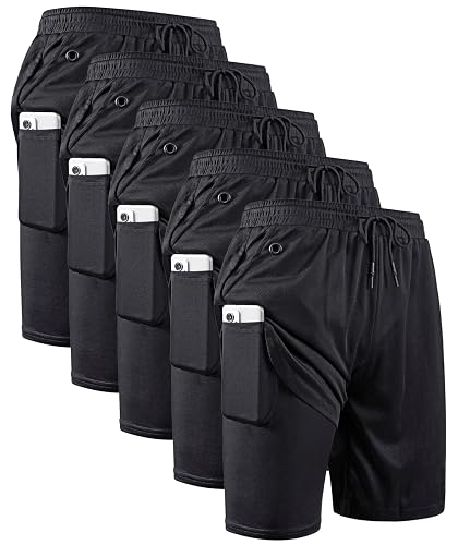 JWJ Men's 2 in 1 Workout Running