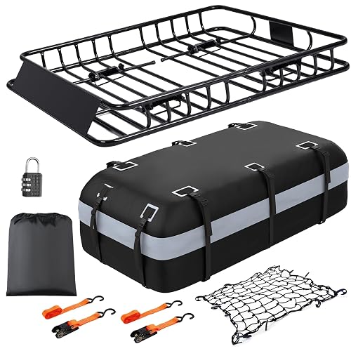 KAHLHAK Adjustable Roof Rack Basket 45"-64" x