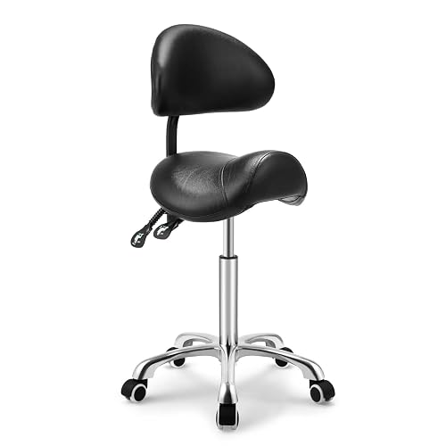 Kaleurrier Saddle Stool with Back Support