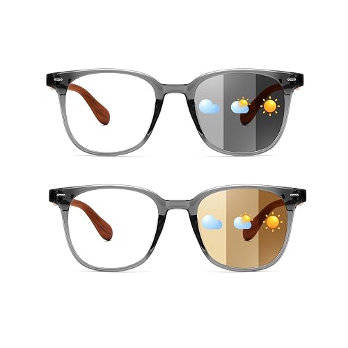 Karsaer 2 Pcs Photochromic Sunglasses Day Night