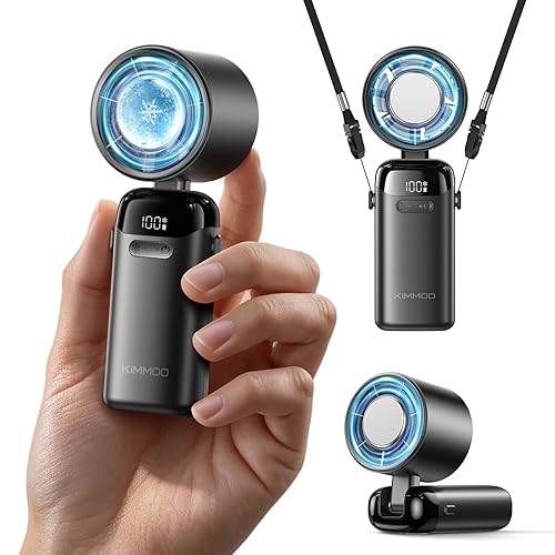 KIMMOO Handheld Portable Turbo Fan with Ice