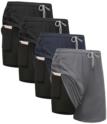 Kinglaman 4 Pack Mens 2 in 1