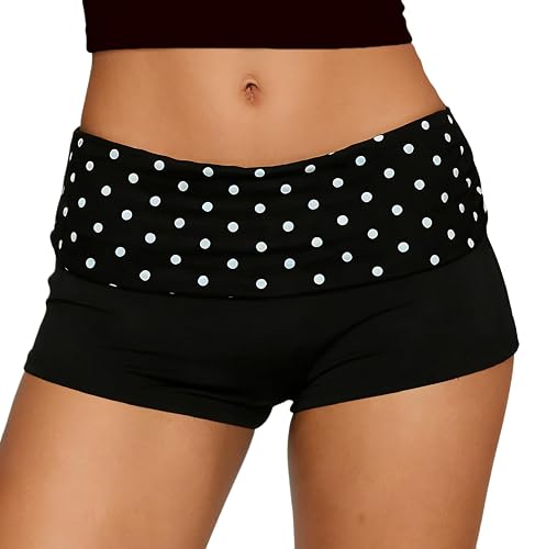 KMBANGI Womens Fold Over Shorts Elastic Waist