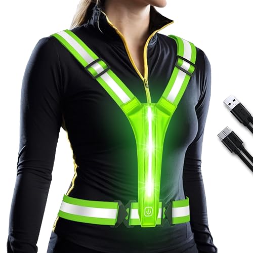 LED Rechargeable Reflective Vest with 11hrs Runtime