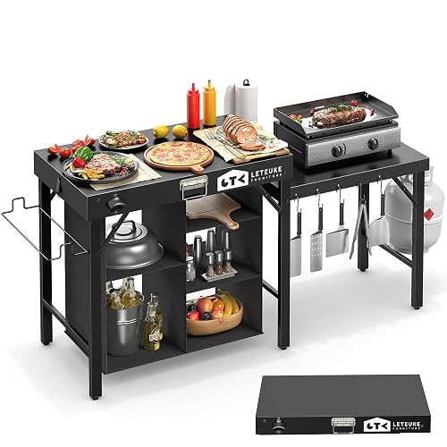 Leteuke Grill Table for Blackstone Griddle