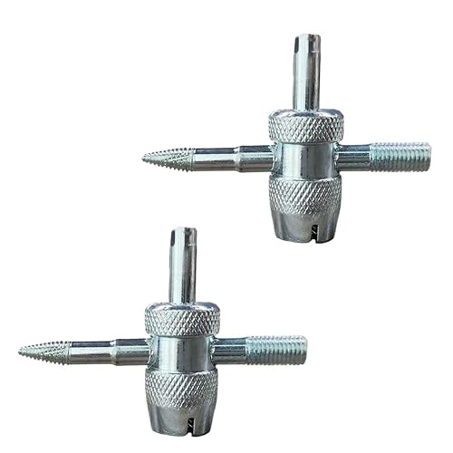 LHDOS 2PCS 4-Way Tire Valve Core Removal