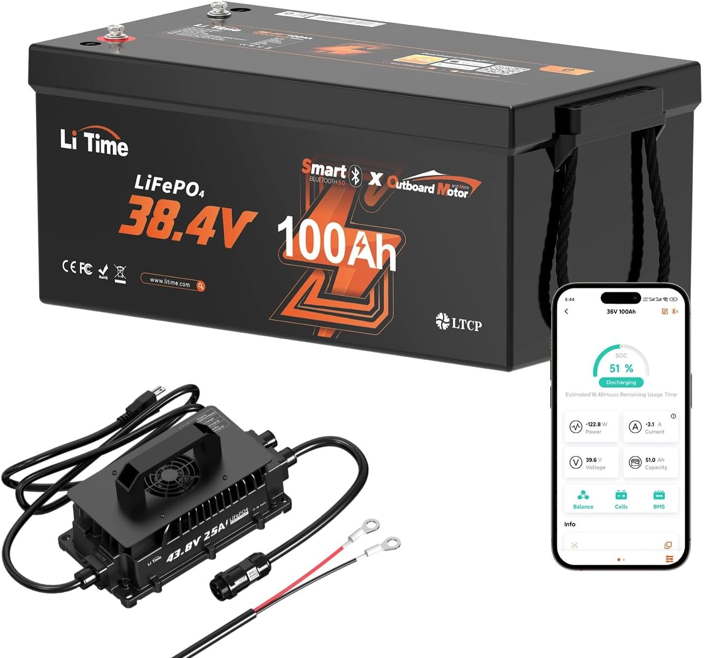 LiTime OBM Bluetooth Low-Temp Protection LiFePO4