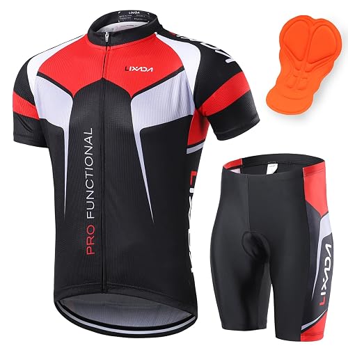 Lixada Men's Cycling Jersey Short Sleeve with