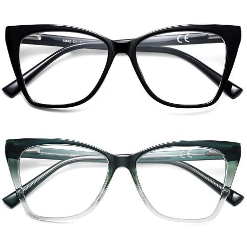 LKEYE Oversized Reading Glasses Women Cat Eye