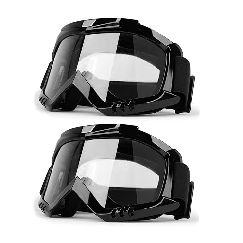 LMAVAG Professional Motorcycle Motocross Goggles 2-Pack Dirt