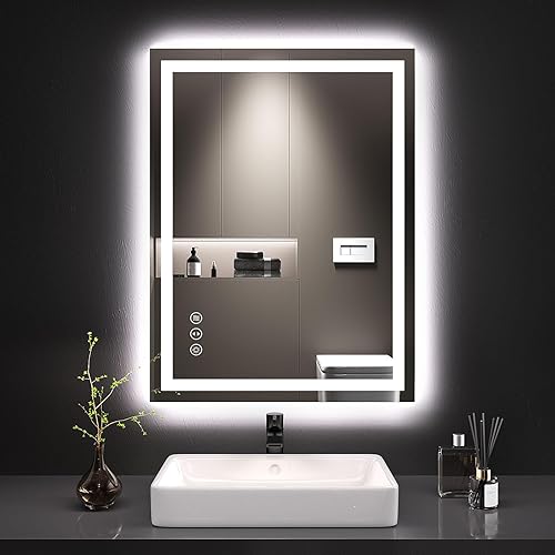 LOAAO 24"X32" LED Bathroom Mirror with Lights