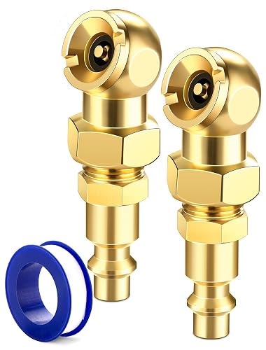 LUMITECO 2-Pack Ball Foot Air Chuck Set