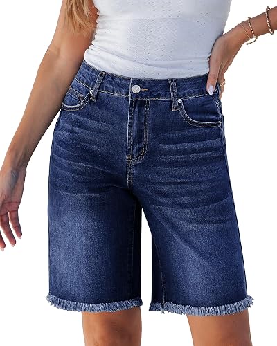 luvamia Jean Bermuda Shorts for Women Trendy