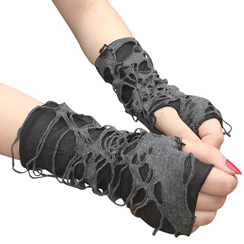 Luwigs Women's Punk Fingerless Gloves Arm Warmers