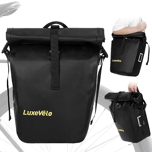 Luxevelo Panniers Bike Bags Lightweight– 27l Expandable