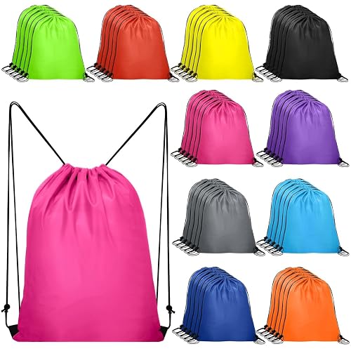 Lzerking 50 Pcs Drawstring Backpack Bulk (10