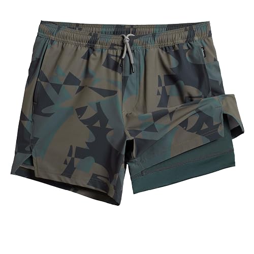 maamgic Mens 5" Gym Running Shorts for