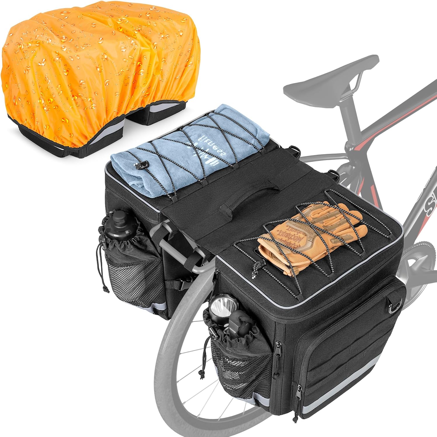 Marscamd Panniers Expandable Compartment Multiple