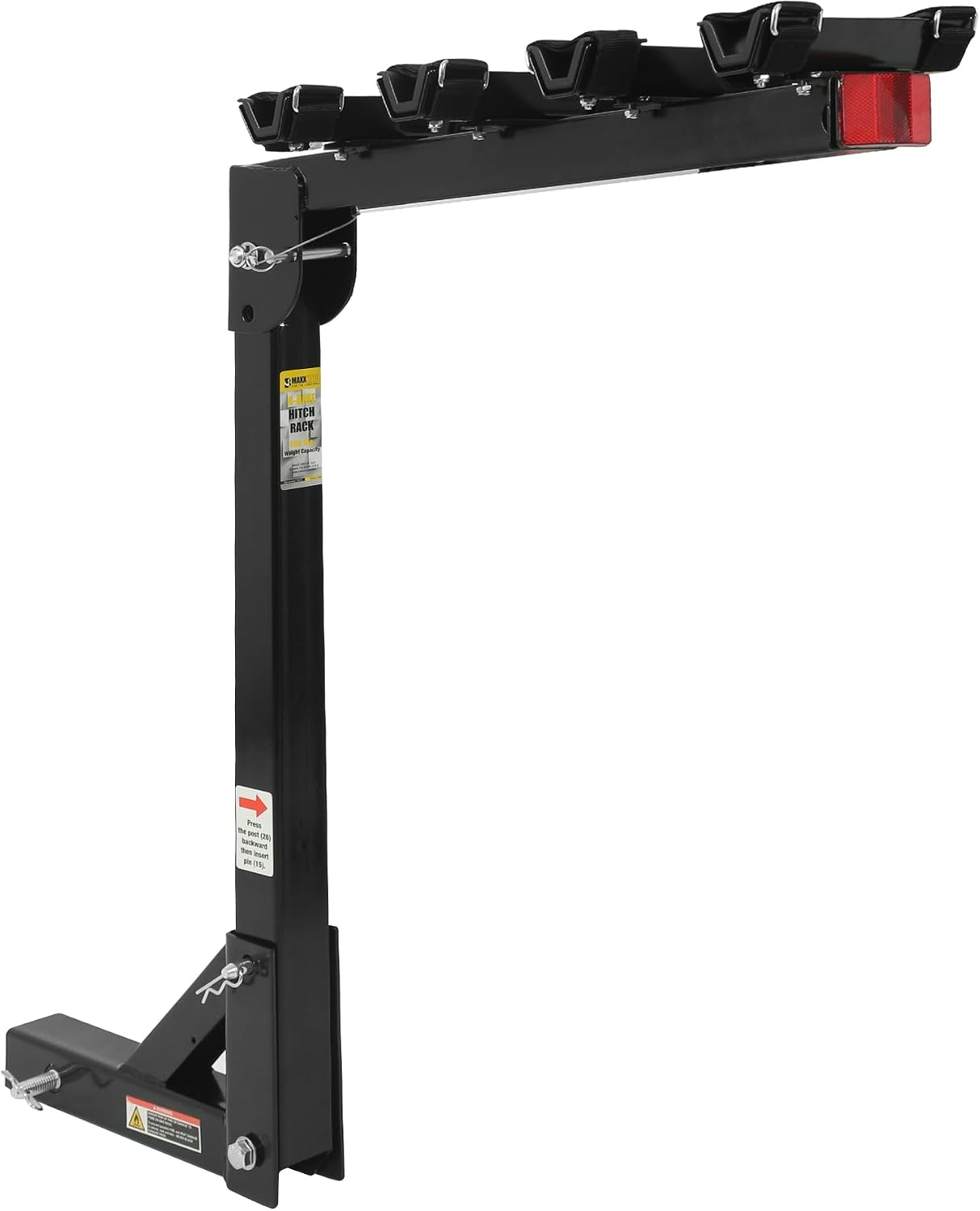 MaxxHaul 4-Bike Hitch Rack: 150 lb Heavy-Duty Swing-Down Carrier for SUVs