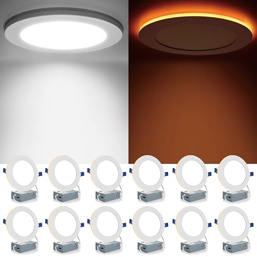 Meconard 12 Pack 6 Inch 5CCT LED