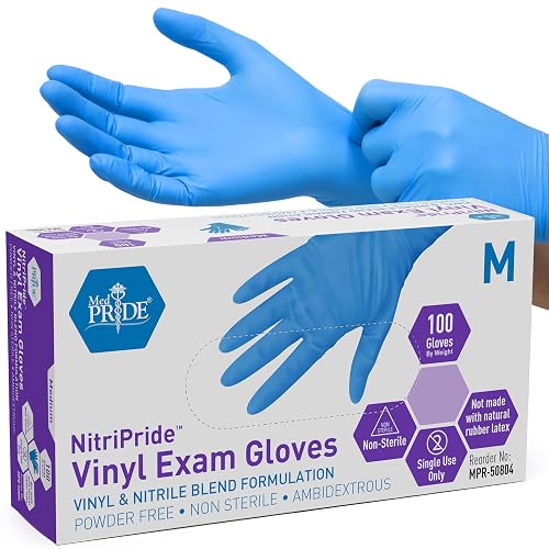 MED PRIDE Nitrile/Vinyl Blend Exam Gloves