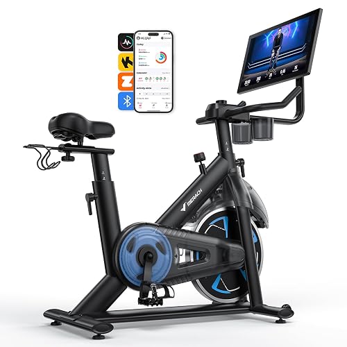 Merach Magnetic Exercise Bike with 21.5” HD