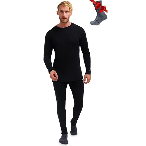 Merino.tech Merino Wool Base Layer Mens Set