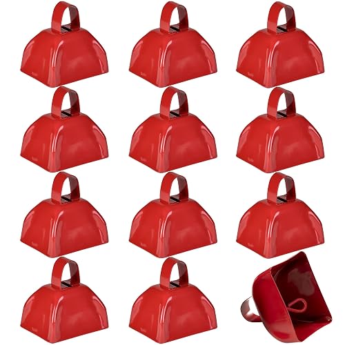 Metal Cowbell - 12 Pack Bells & Horns