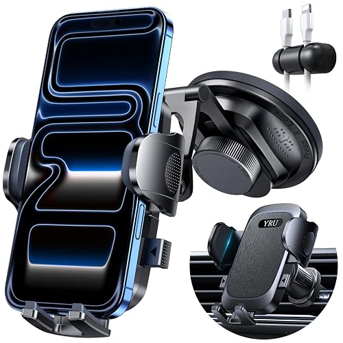 Military-Grade Heavy-Duty Metal Car Phone Holder Mount