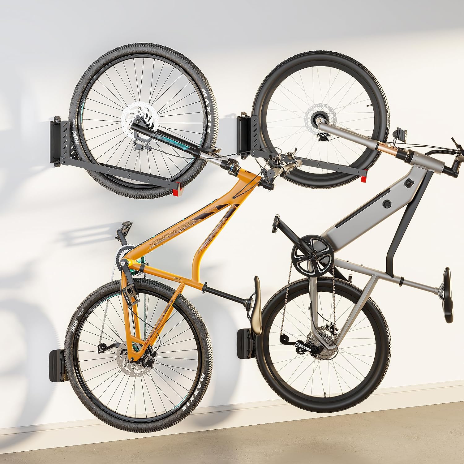 monTEK No-Lift Wall Bike Mount: Swivel Hanger Without Heavy Lifting