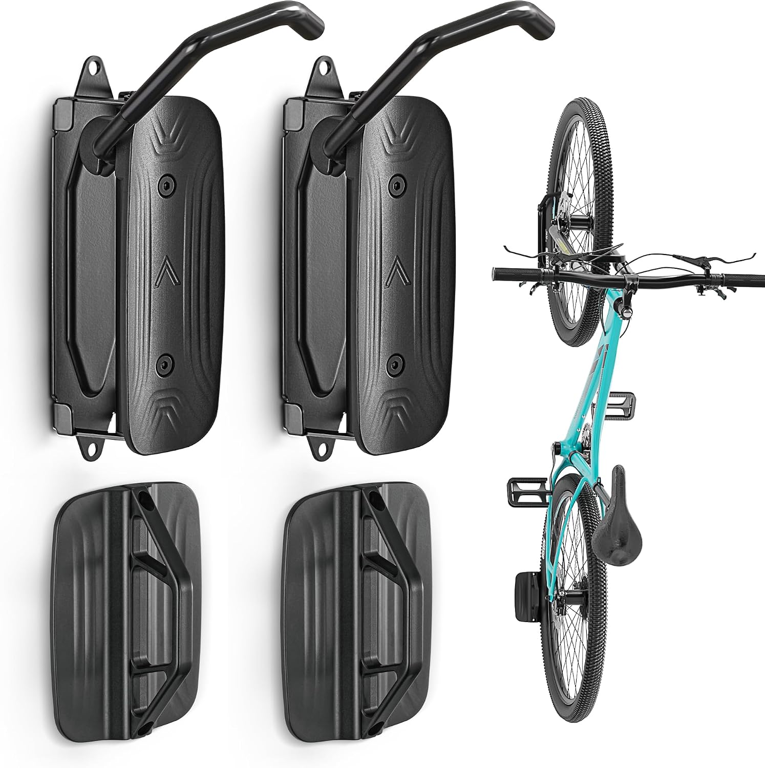 monTEK Swivel Wall Bike Hanger: Space-Saving Vertical Garage Storage