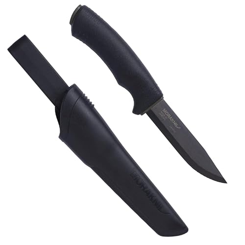 Morakniv Carbon Steel Fixed-Blade Bushcraft Knife with